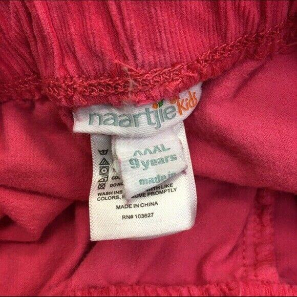 naartjie Girls Pants Size 9 Raindrops Essentials Stretch Cord Rapture Coral - Picture 4 of 4